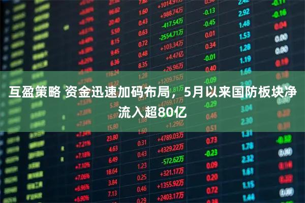 互盈策略 资金迅速加码布局，5月以来国防板块净流入超80亿